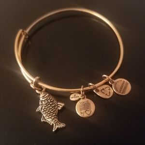 ALEX and ANI Fish Rafaelian Gold Bangle Bracelet